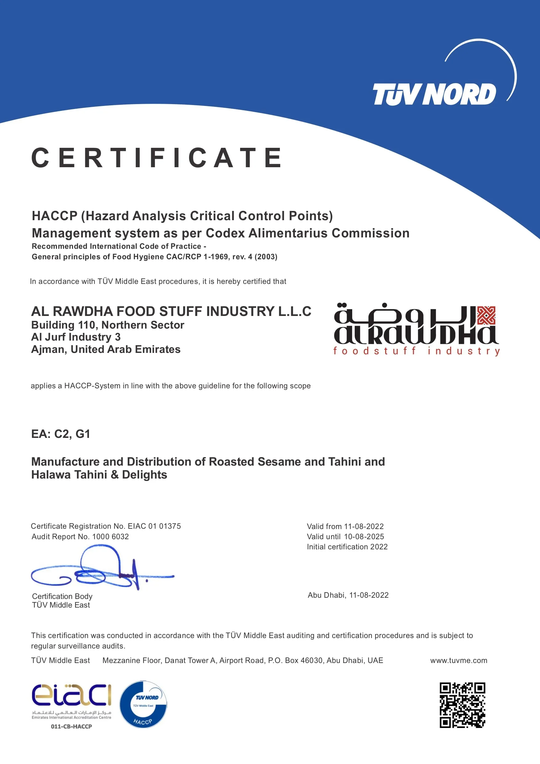 Alrawdha HACCP